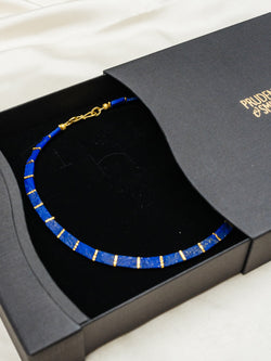 Lapis Lazuli Collar Necklace (Slim) Necklace Pruden and Smith   