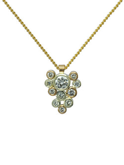 Water Bubbles Diamond Rose Gold Pendant Pendant Pruden and Smith   