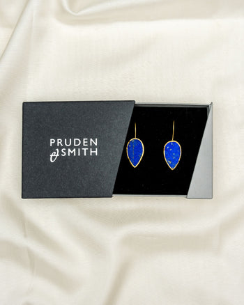 Lapis Lazuli Drop Earrings (25mm) Earring Pruden and Smith   