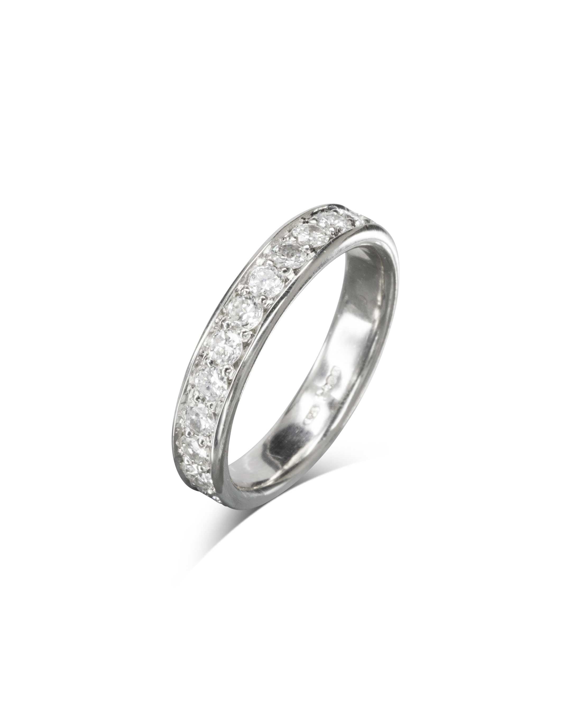 Hand Made Pavé Platinum and Diamond Eternity Ring (2ct) Ring Pruden and Smith