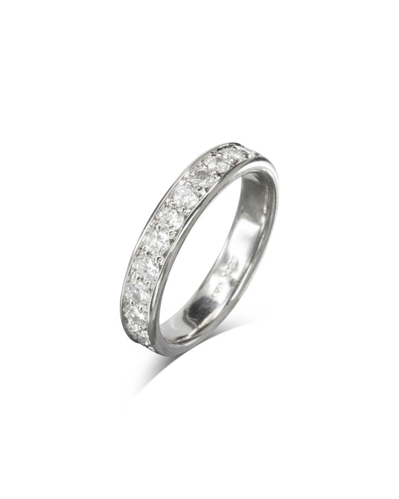 Hand Made Pavé Platinum and Diamond Eternity Ring (2ct) Ring Pruden and Smith
