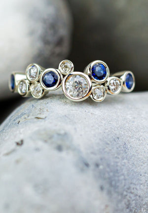 Sapphire Bubbles Ring