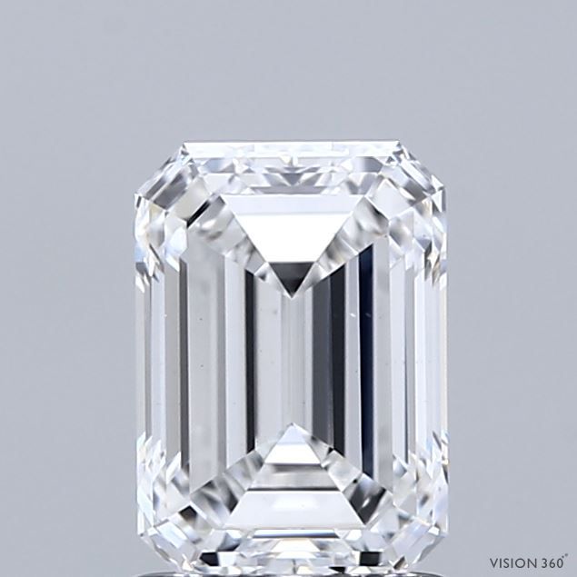 1.44ct Emerald Lab-Grown Diamond — for Emerald Cut Bezel Engagement Ring