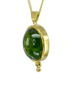 Green 9ct Yellow Gold Tourmaline Pendant Pendant Pruden and Smith   