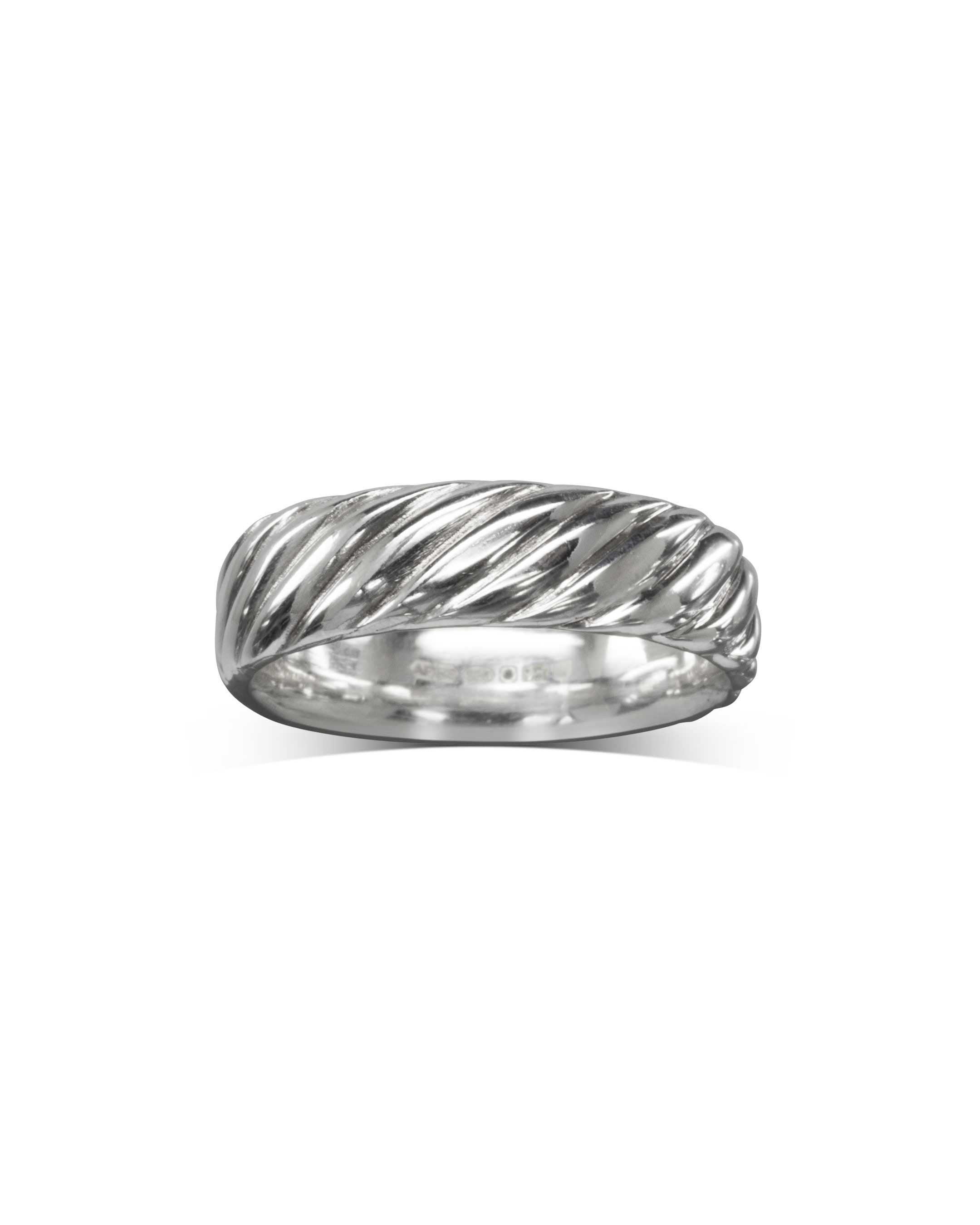 Wide Twisted Wedding Band Ring Pruden and Smith