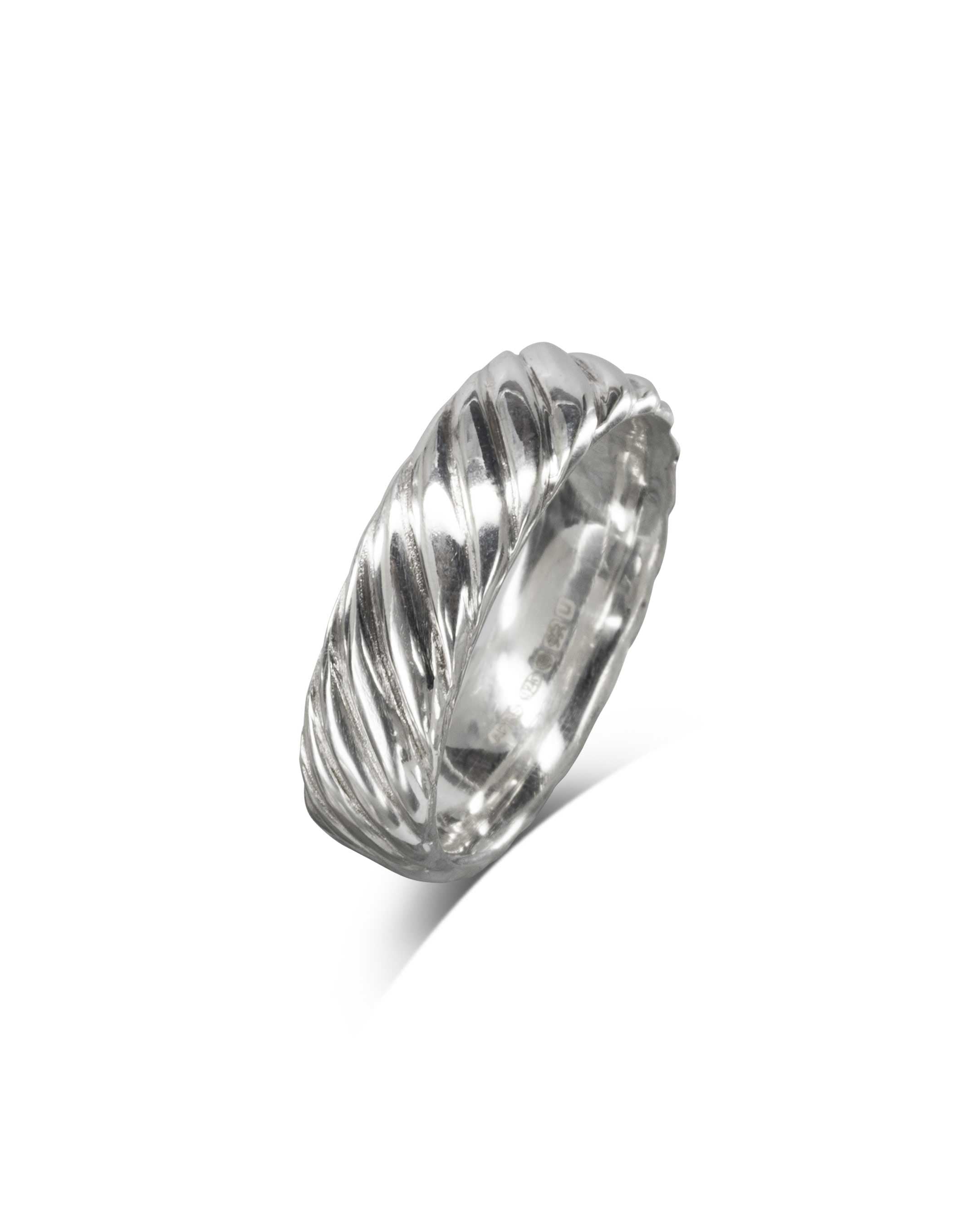 Unique Twisted Wedding Band Ring Pruden and Smith