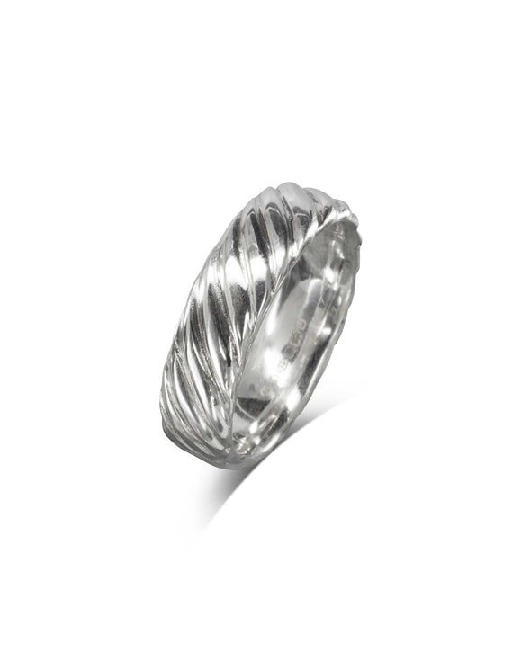 Unique Twisted Wedding Band Ring Pruden and Smith