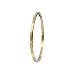 Hammered Solid 9ct Gold Square Bangle Bangle Pruden and Smith Large (68mmID) 9ct Yellow Gold 