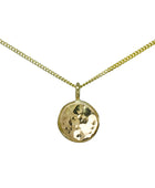 Tiny Hammered Gold Coin Pendant Pendant Pruden and Smith   