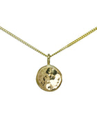 Hammered Solid Gold Coin Pendant (Tiny) Pendant Pruden and Smith   