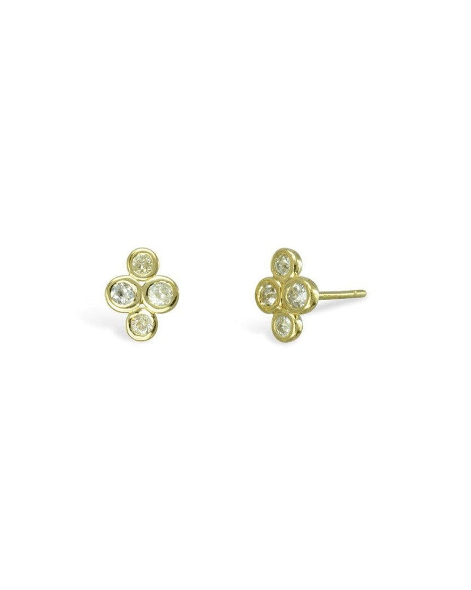 9ct Gold and Diamond Stud Earrings (Small) Earrings Pruden and Smith 9ct Yellow Gold