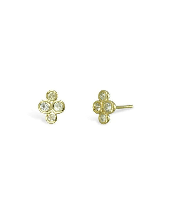 9ct Gold and Diamond Stud Earrings (Small) Earrings Pruden and Smith 9ct Yellow Gold