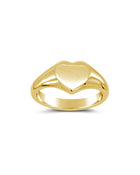 9ct Yellow Gold Heart Signet Ring Ring Pruden and Smith   