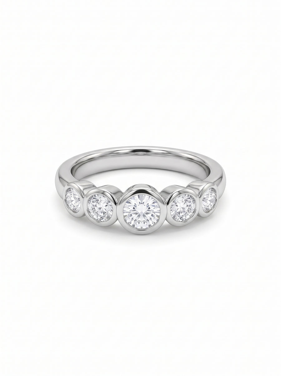 Art Deco Round Brilliant Cut Diamond Eternity Ring