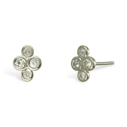 9ct Gold and Diamond Stud Earrings (Small) Earring Pruden and Smith 9ct White Gold  