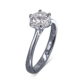 Talon Claw Diamond Engagement Ring Ring Pruden and Smith Platinum  