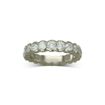 Scalloped Diamond Eternity Ring (2ct) Ring Pruden and Smith 18ct White Gold  