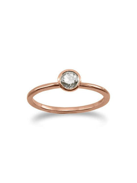Simple Diamond Stacking Ring Ring Pruden and Smith 9ct Rose Gold  