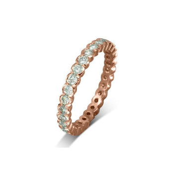 Dainty Scalloped Edge Diamond Full Eternity Ring Ring Pruden and Smith 18ct Rose Gold 100% set 
