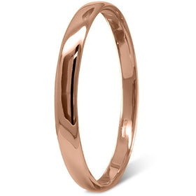 Polished Solid 9ct Gold Oval Bangle (8mm) Bangle Pruden and Smith Small (60mmID) 9ct Rose Gold 