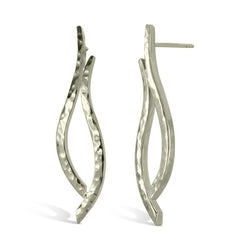 Gold Forged Hammered Earstuds Earring Pruden and Smith   