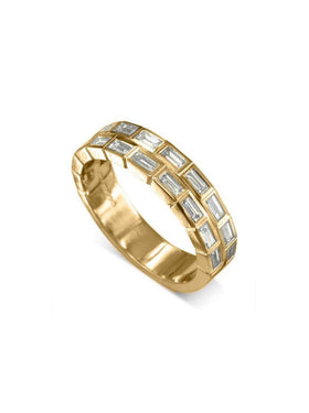 Baguette Diamond Eternity Ring Ring Pruden and Smith 1ct 18ct Yellow Gold 