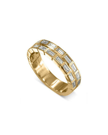 Baguette Diamond Eternity Ring Ring Pruden and Smith 1ct 18ct Yellow Gold 