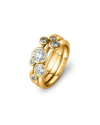 Classic Diamond Stacking Rings Set (1ct) Ring Pruden and Smith 18c Yellow Gold  