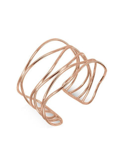 Six Strand Solid 9ct Gold Cuff Bangle (Wide) Bangle Pruden and Smith 9ct Rose Gold  