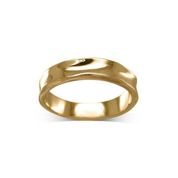 Side Hammered Solid Gold Wedding Ring Ring Pruden and Smith 18ct Yellow Gold  
