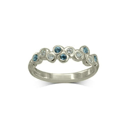 Water Bubbles Aquamarine Eternity Ring Ring Pruden and Smith 9ct White Gold  