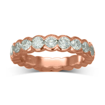 Scalloped Diamond Eternity Ring (2ct) Ring Pruden and Smith 18ct Rose Gold  