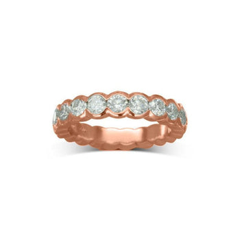 Scalloped Diamond Eternity Ring (2ct) Ring Pruden and Smith 18ct Rose Gold  