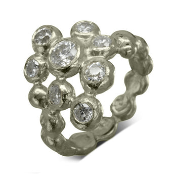 Nugget Diamond Cluster Ring Ring Pruden and Smith   