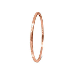 Matte Solid 9ct Gold Square Bangle Bangle Pruden and Smith Large (68mmID) 9ct Rose Gold 