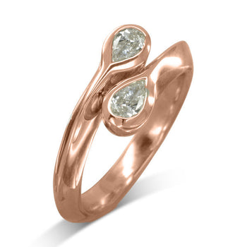 Moi et Toi Platinum Diamond Ring Ring Pruden and Smith 18ct Rose gold  