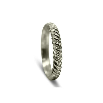 Twist 18ct Gold Wedding Ring Ring Pruden and Smith   