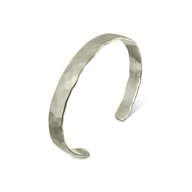 Hammered Matte Solid 9ct Gold Bangle Bangle Pruden and Smith 9ct White Gold  