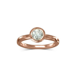 Simple 9ct Gold Diamond Engagement Ring Ring Pruden and Smith 9ct Rose Gold  