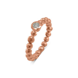 Nugget Dainty 9ct Gold and Diamond Ring Ring Pruden and Smith 9ct Rose Gold  