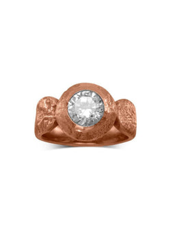 Nugget Diamond Gold Unusual Ring (1ct) Ring Pruden and Smith 18ct Rose Gold  