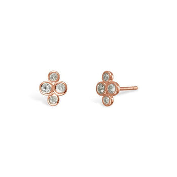9ct Gold and Diamond Stud Earrings (Small) Earring Pruden and Smith 9ct Rose Gold  