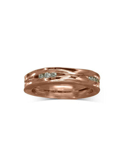 Trap Diamond Ring (4mm) Ring Pruden and Smith 18ct Rose Gold  