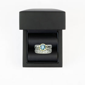 Modern Aquamarine Engagement Ring Ring Pruden and Smith   