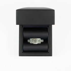 Emerald Cut Diamond Trilogy Ring Ring Pruden and Smith   