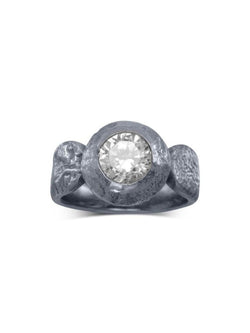 Nugget Diamond Gold Unusual Ring (1ct) Ring Pruden and Smith Platinum  