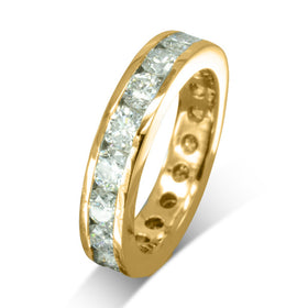 Channel Set Round Brilliant Diamond Full Eternity Ring (2ct) Ring Pruden and Smith 18ct Yellow Gold  