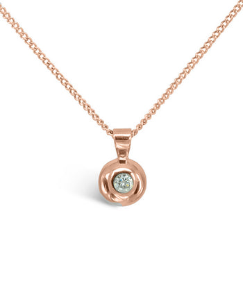 Pebble 9ct Gold Diamond Pendant (With Bail) Pendant Pruden and Smith 9ct Rose Gold  