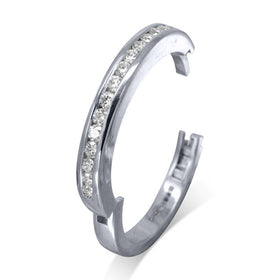 Diamond Channel Set Cliq Eternity Ring Ring Pruden and Smith Platinum  