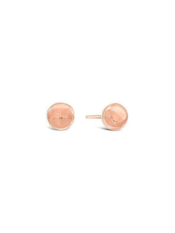 Pebble 9ct Gold Stud Earrings Earring Pruden and Smith Round 9ct Rose Gold 